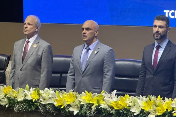 O ministro Alexandre de Moraes participa de evento no TCM de SP - Metrópoles
