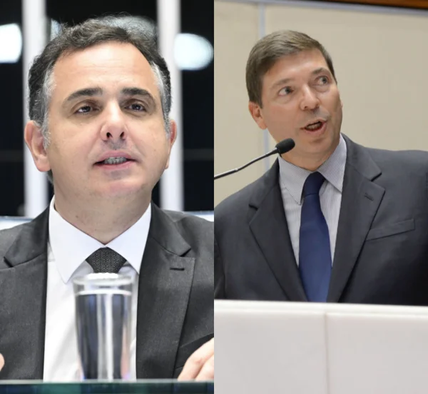 Senador Rodrigo Pacheco e ex-presidente da Fiesp Josué Gomes Alencar