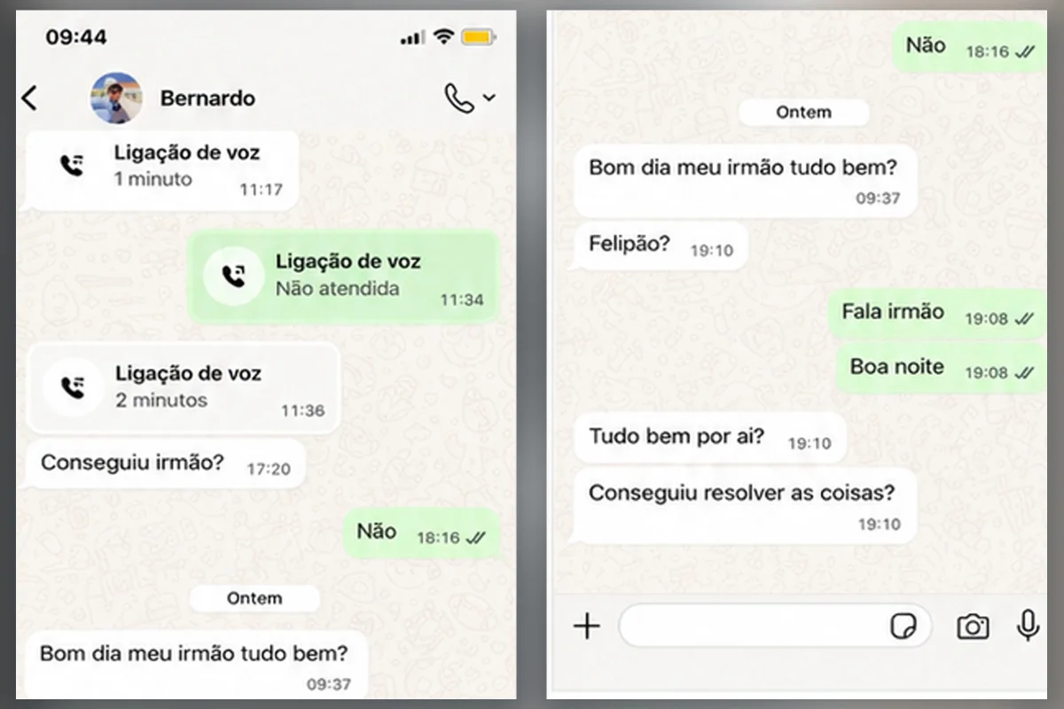 Mensagens trocadas entre um dos empresários investigados e Bernardo Bello Mensagens trocadas entre um dos empresários investigados e Bernardo Bello