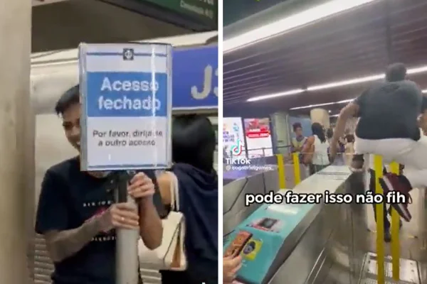 Tiktoker causa confusão no Metrô de SP