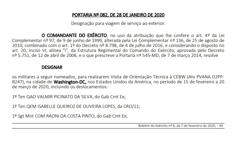 Exército envia militares aos EUA para fazer “reparos elétricos” - imagem 1 Exército envia militares aos EUA para fazer “reparos elétricos” - imagem 1