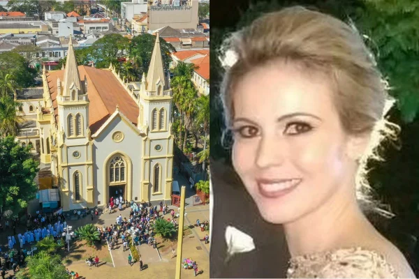 Imagem colorida de médica que atacou criança e família durante missa em igreja