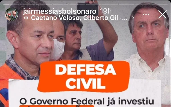 Bolsonaro usa músicas de Gil, Caetano e Mercury para se promover