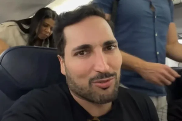 Lucas Estevam gravou um vídeo sobre a segurança da aeronave da VoaPass - Metrópoles