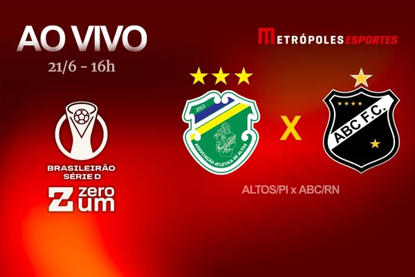 Série D ZeroUm: Metrópoles transmite Altos-PI x ABC-RN ao vivo