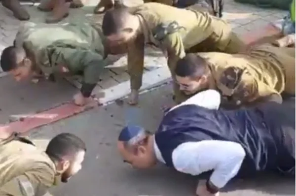 Em Jerusalém, Wilson Witzel faz flexões ao lado de militares