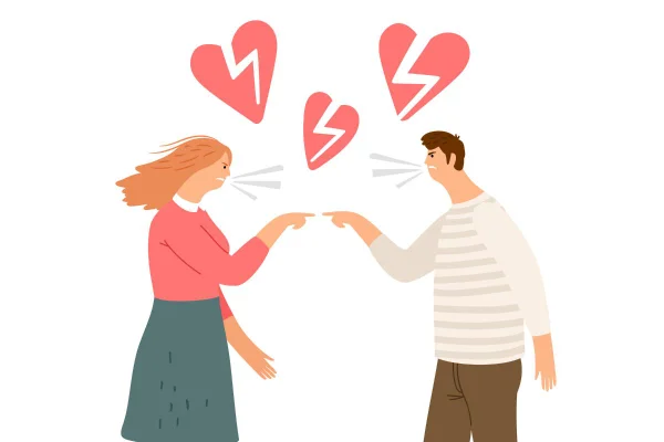 ilustração de duas pessoas discutindo