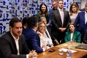 Celina Leão com Ciro Nogueira e Arthur Lira em reunião do PP Celina Leão com Ciro Nogueira e Arthur Lira em reunião do PP