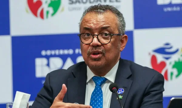 IMagem colorida de Tedros Adhanom, diretor-presidente da OMS