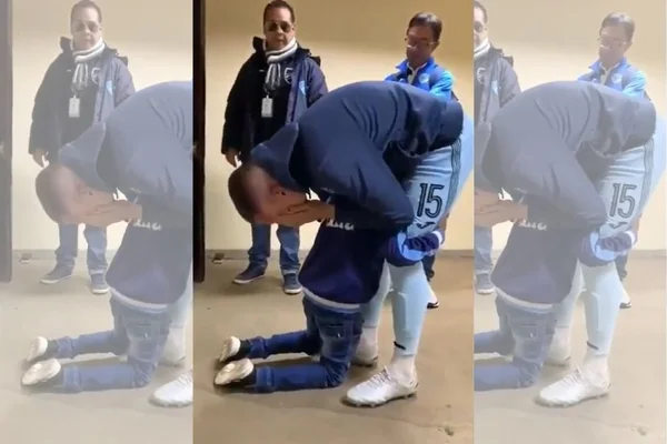 Jogador se emociona com pedido de fã que se ajoelha diante dele