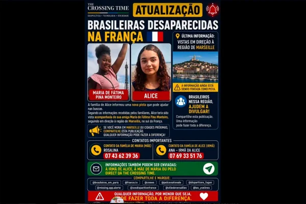 Goiana desaparecida na França: família está há uma semana sem notícias - destaque galeria Goiana desaparecida na França: família está há uma semana sem notícias - destaque galeria