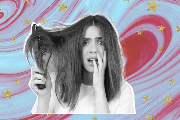 cabelo com frizz de uma menina quando passa a escova -metrópoles