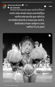 Silvana Oliveira compartilhou elogio a nota Brunna Gonçalves nas redes.