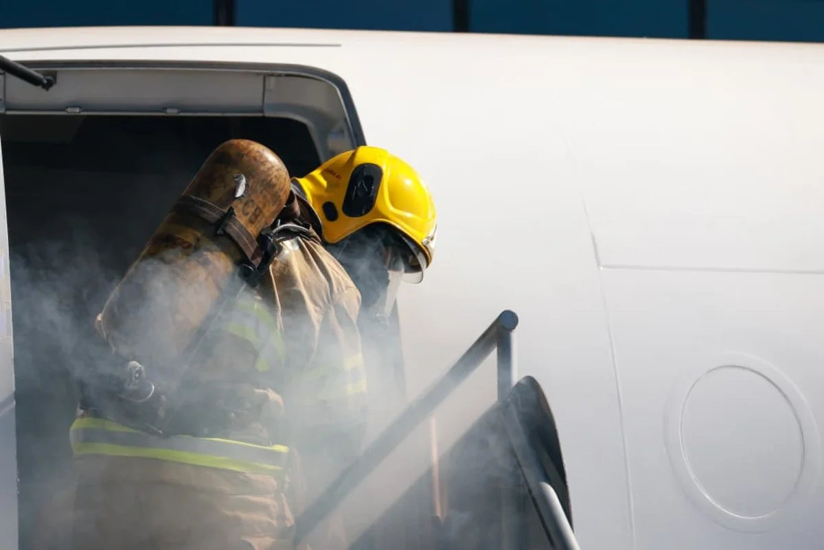 Fumaça e helicóptero: simulado de queda de avião testa segurança do DF - imagem 16 Fumaça e helicóptero: simulado de queda de avião testa segurança do DF - imagem 16