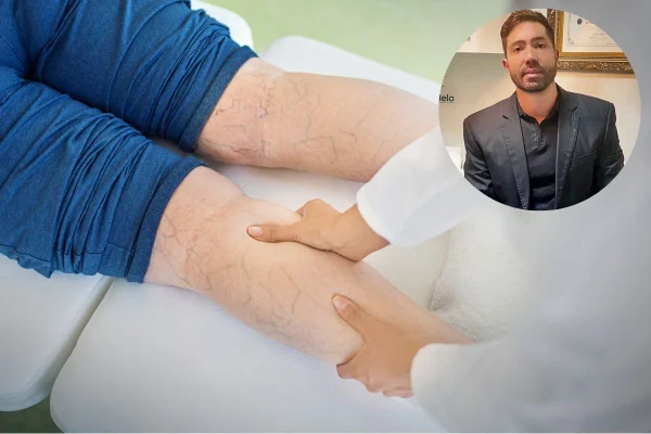 Pernas com varizes e médico Thiago Melo