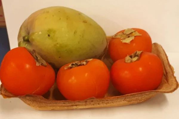 Bandeja à base de amido e cúrcuma