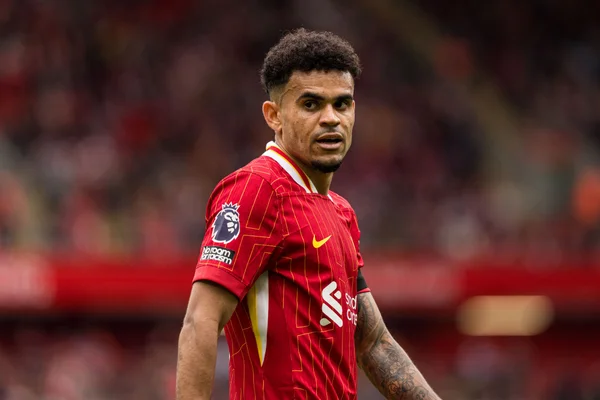 Foto colorida de Luis Díaz, do Liverpool - Metrópoles