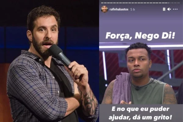 Rafinha Bastos mostra apoio a Nego Di BBB