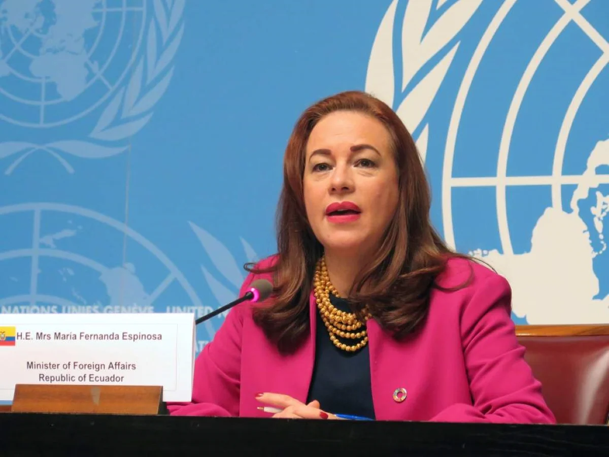 Diplomata equatoriana, María Fernanda Espinosa presidiu a Assembleia Geral da ONU entre 2018 e 2019 Diplomata equatoriana, María Fernanda Espinosa presidiu a Assembleia Geral da ONU entre 2018 e 2019