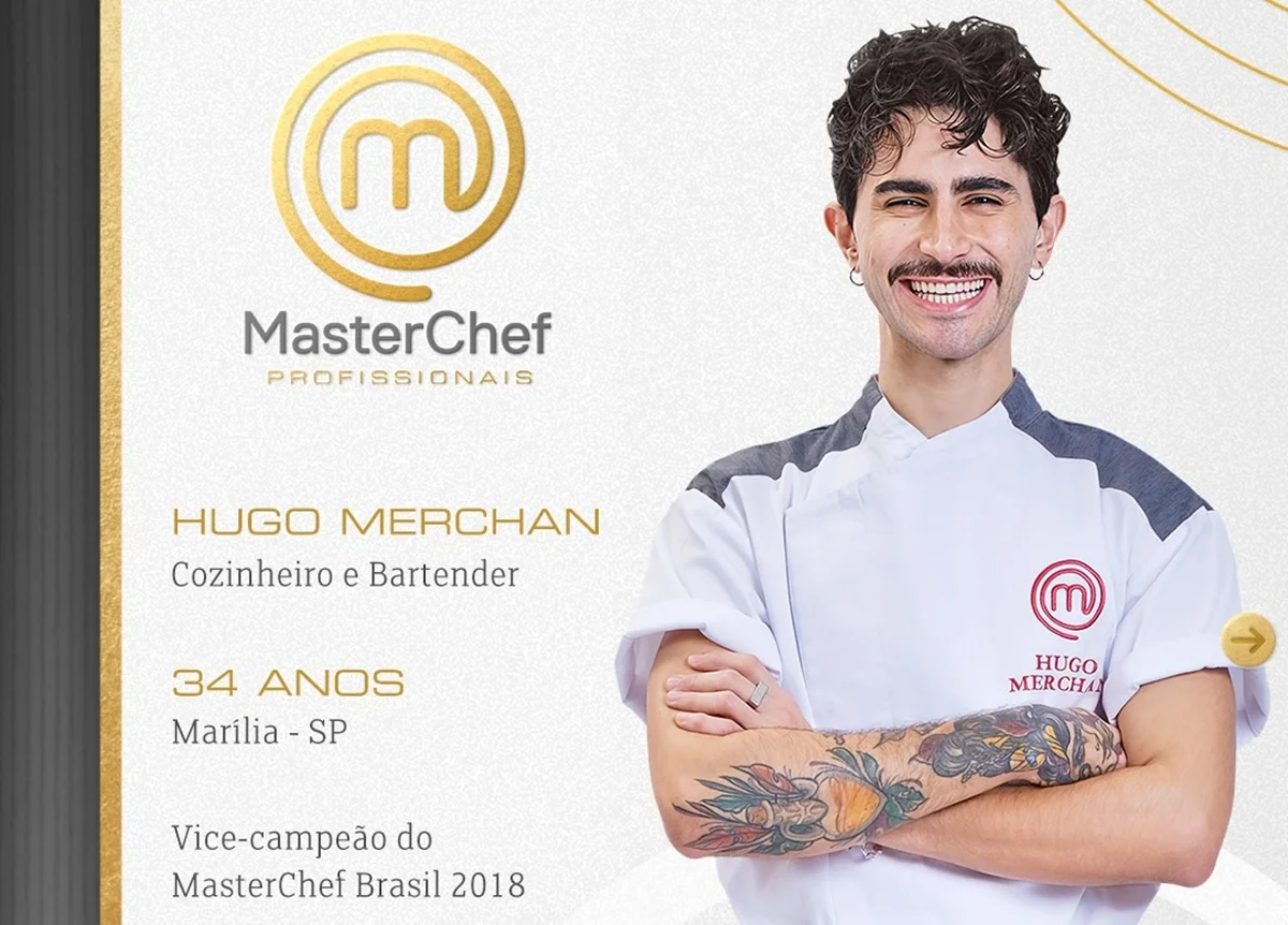 Hugo Merchan é um dos veteranos a voltar para o MasterChef Profissionais Hugo Merchan é um dos veteranos a voltar para o MasterChef Profissionais