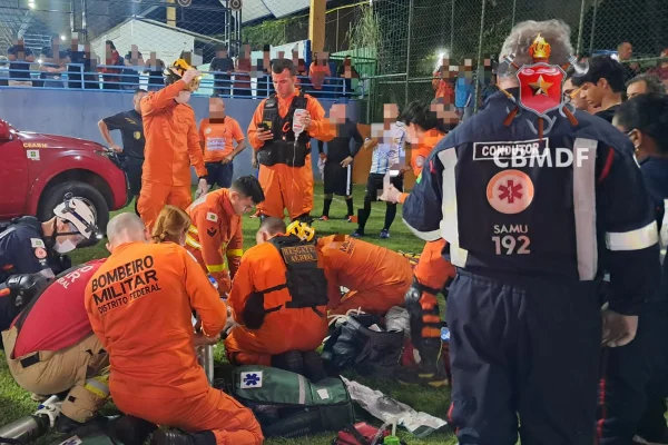 Homem tem parada cardíaca e morre durante jogo de futebol em clube na Asa Sul