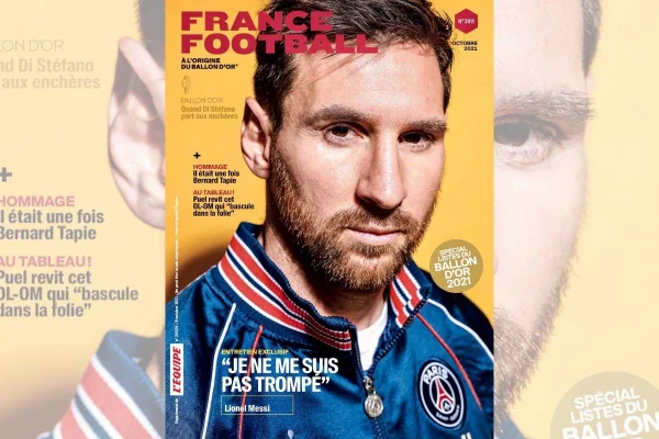 Messi estampa a capa da "France Football"