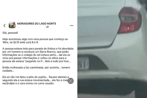 Print mostra carro usado por tarado do Lago Norte para abordar vítimas - Metrópoles