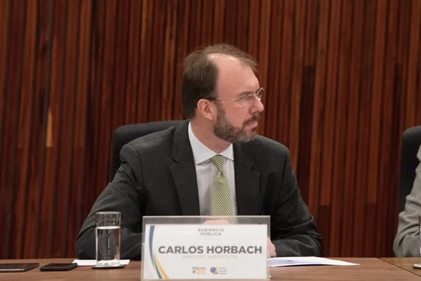 Foto colorida do ministro Carlos Horbach, em sessão no TSE