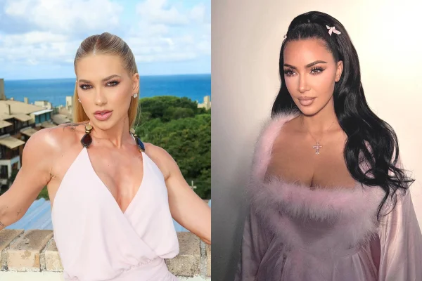Montagem de imagens de Virginia Fonseca e Kim Kardashian - Metrópoles