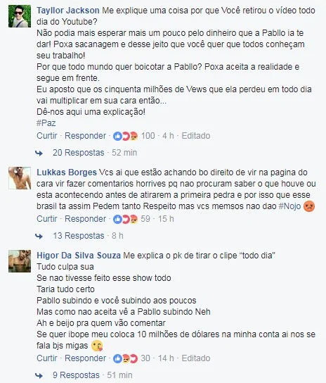Rico Dalasam sofre ofensas após a música “Todo Dia” ser tirada do ar - imagem 3 Rico Dalasam sofre ofensas após a música “Todo Dia” ser tirada do ar - imagem 3