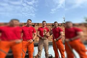O filhote foi resgatado sem ferimentos O filhote foi resgatado sem ferimentos