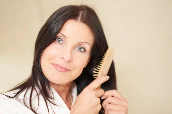 Mulher - escova - cabelo