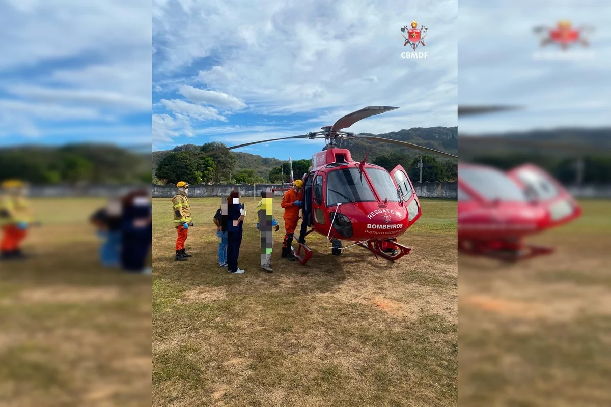 Criança Picada por Cobra é Transportada Por Helicóptero para Hospital