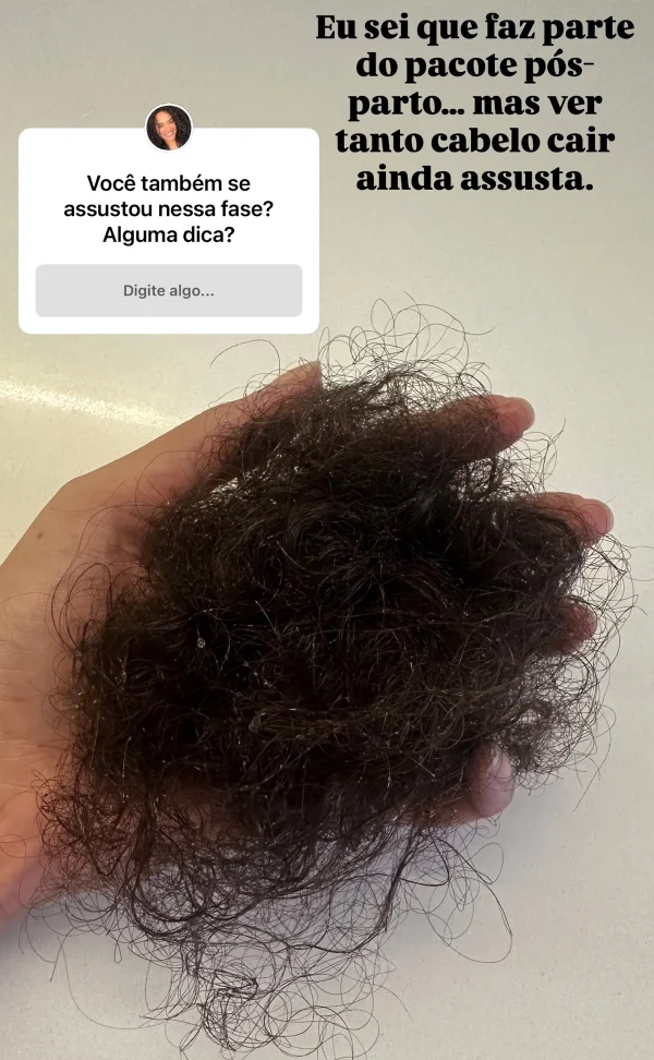 Lucy Ramos desabafa sobre queda de cabelo no pós-parto: “Assusta” - destaque galeria Lucy Ramos desabafa sobre queda de cabelo no pós-parto: “Assusta” - destaque galeria