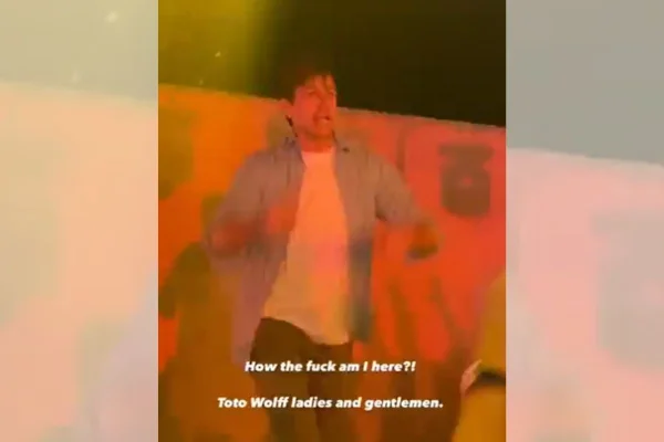 Toto Wolff, chefe da Mercedes, na balada