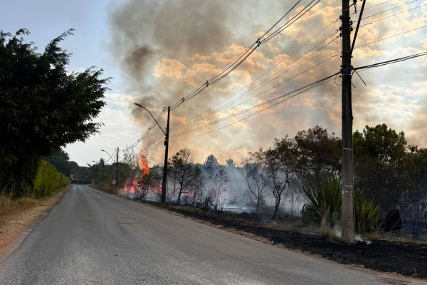 Incêndios queimam vegetação e atingem postes e subestação no DF
