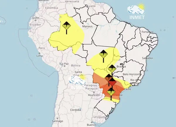imagem colorida alerta chuvas inmet