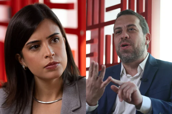 Montagem foto Tabata Amaral e Guilherme Boulos