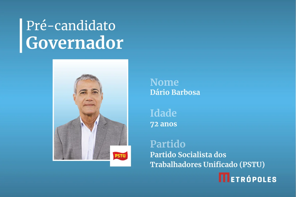 Candidatos ao governo - Dário Barbosa (PSTU) RN - Candidatos ao governo - Dário Barbosa (PSTU) RN -