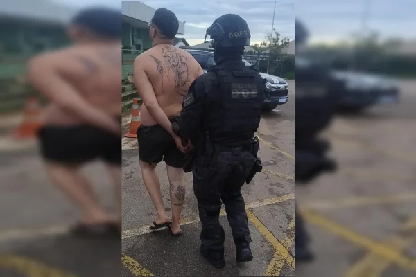 Suspeito e policial