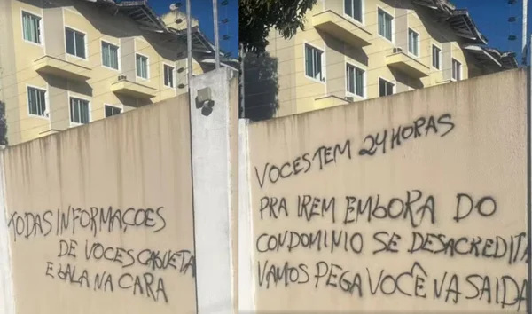 Pichações com ameaças de morte apavoram moradores em Fortaleza