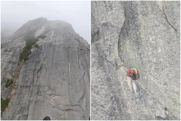 Alpinistas passam a noite esperando resgate após queda em pico no Canadá
