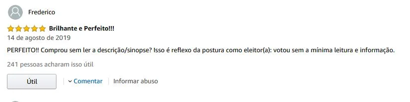 Livro Por Que Bolsonaro Merece Respeito gera ira de leitores na Amazon - imagem 3 Livro Por Que Bolsonaro Merece Respeito gera ira de leitores na Amazon - imagem 3