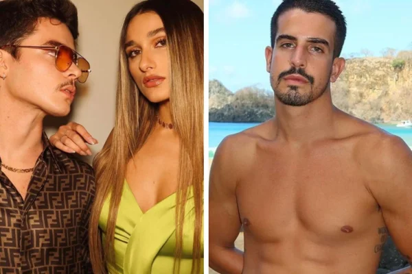 Montagem feita a partir de fotos das redes sociais de João Lucas, marido de Sasha, e Enzo Celulari - Metrópoles
