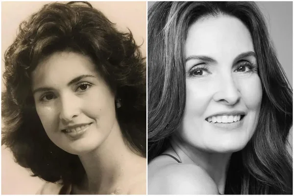 Fátima Bernardes relembra início da carreira e compara com foto atual