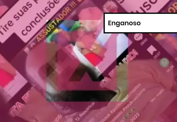 Imagem colorida de postagem enganosa sobre Lula