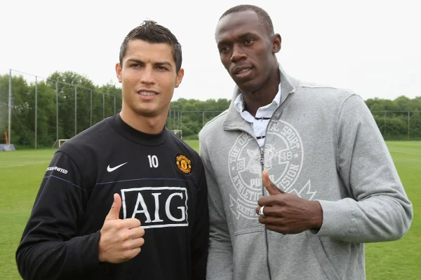 Usain Bolt, torcedor do United, agradeceu Ferguson pela contratação de CR7