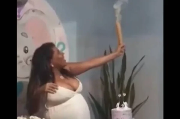 vestido de grávida pega fogo durante chá revelação em goiÂnia