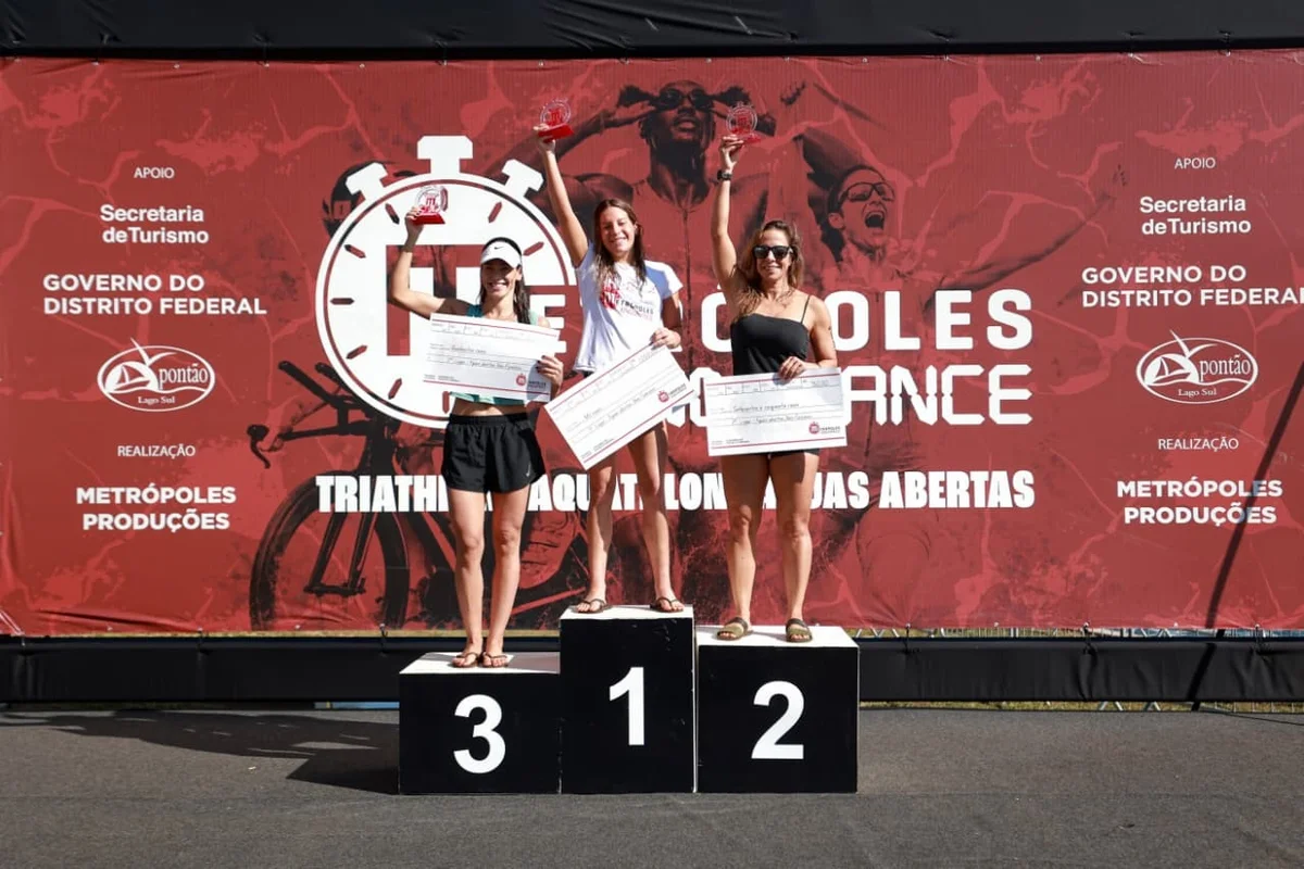 Pódio da Maratona Aquática feminina Pódio da Maratona Aquática feminina