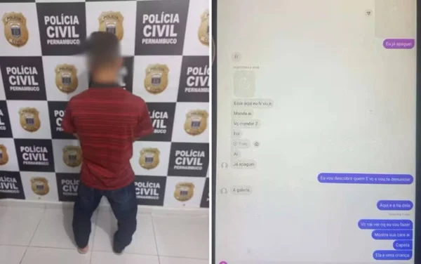 imagem colorida homem preso suspeito de assediar e ameaçar criança de 11 anos goias